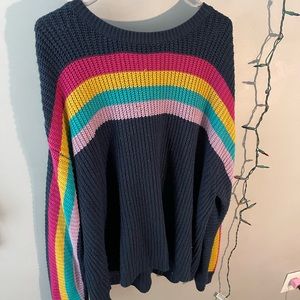 Plus Size Sweater. Rainbow!